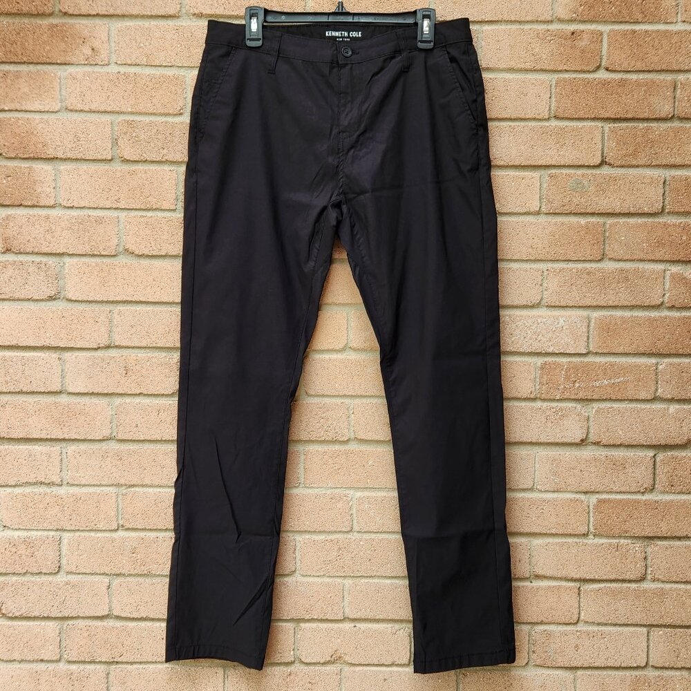 Kenneth Cole Pants Mens Size 34 x 32 Regular Black Slacks
